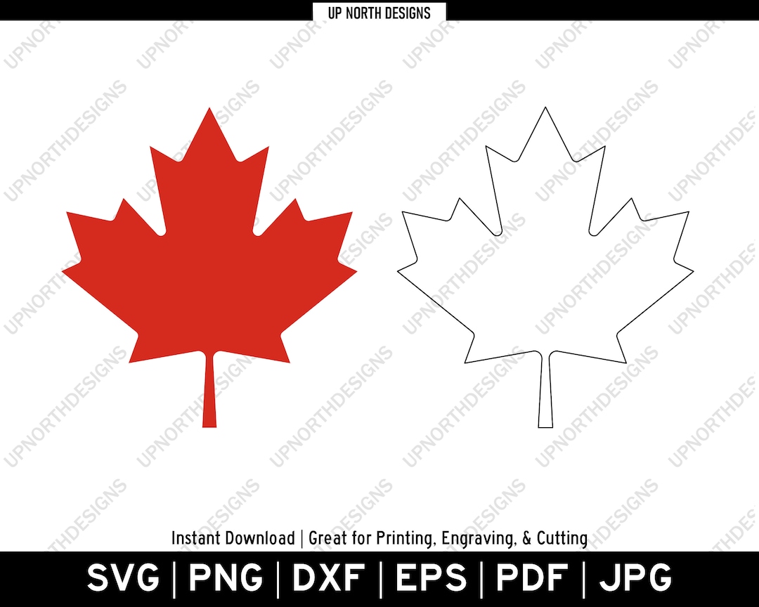 Maple Leaf SVG | Canada Maple Leaf Outline | Canadian Flag Symbol ...