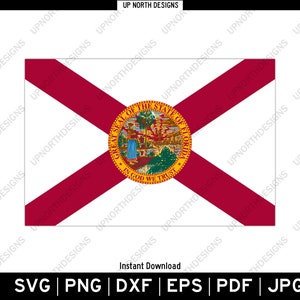 Florida State Flagge SVG | Grafikdesign-Druckdatei | Sofortdownload | Clip-Kunst USA Staaten Flaggen | svg, pdf, ai, eps, png