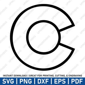 Drapeau du Colorado C contour fichier SVG | Drapeau de l'État du CO Transparent | C | du vecteur libre | Gravure découpée | Cricut Laser svg, png, pdf, eps, dxf