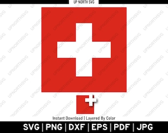 スイス SVG 国旗、スイス国家バナー、クリカット カット ファイル