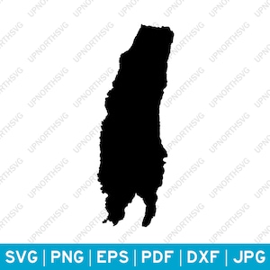 Mapa de silueta de Asia del Mar Muerto / Archivo gráfico vectorial SVG / Imagen de contorno de forma / Cortar, grabar o imprimir / pdf, dxf, eps, png