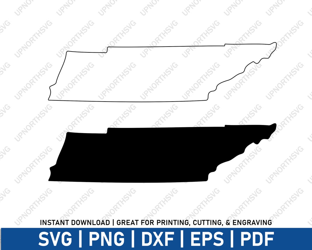 Tennessee Outline.pdf Tennessee Outline & Silhouette SVG File | Simple TN Vector Map | USA ...