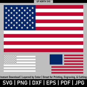 Amerikas förenta staters flagga svg | Vektorgrafikdesign | Lagerskuren fil | USA:s flagga Cricut | CNC-laser | svg, pdf, dxf, eps, png
