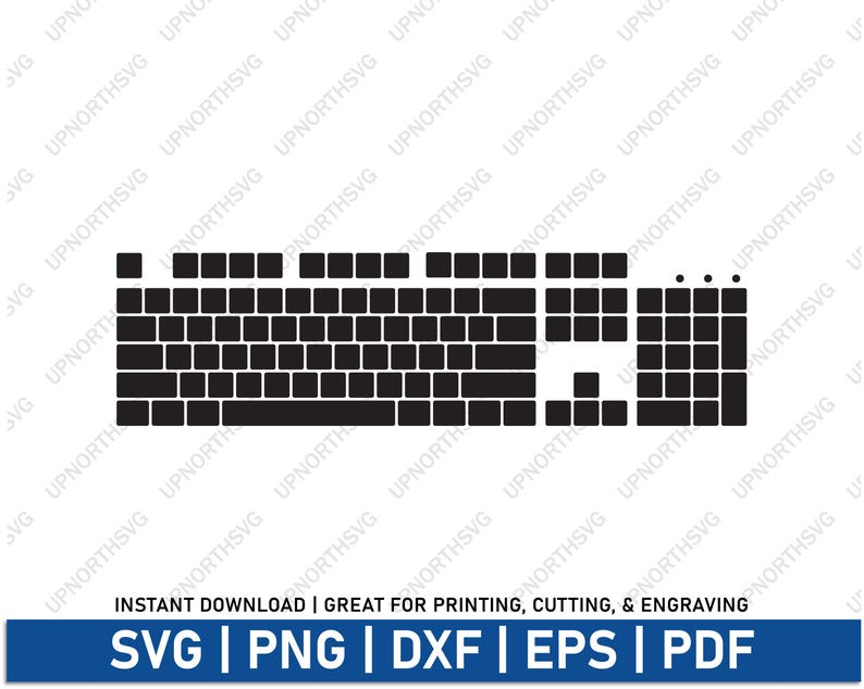 Computer Keyboard SVG | Laptop Full Sized Outline SVG | Keys Design ...