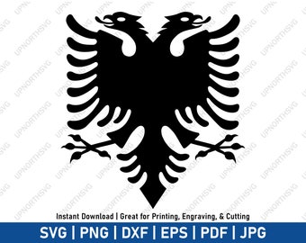 アルバニア国旗紋章双頭の鷲 | svg png dxf eps pdf | ベクター