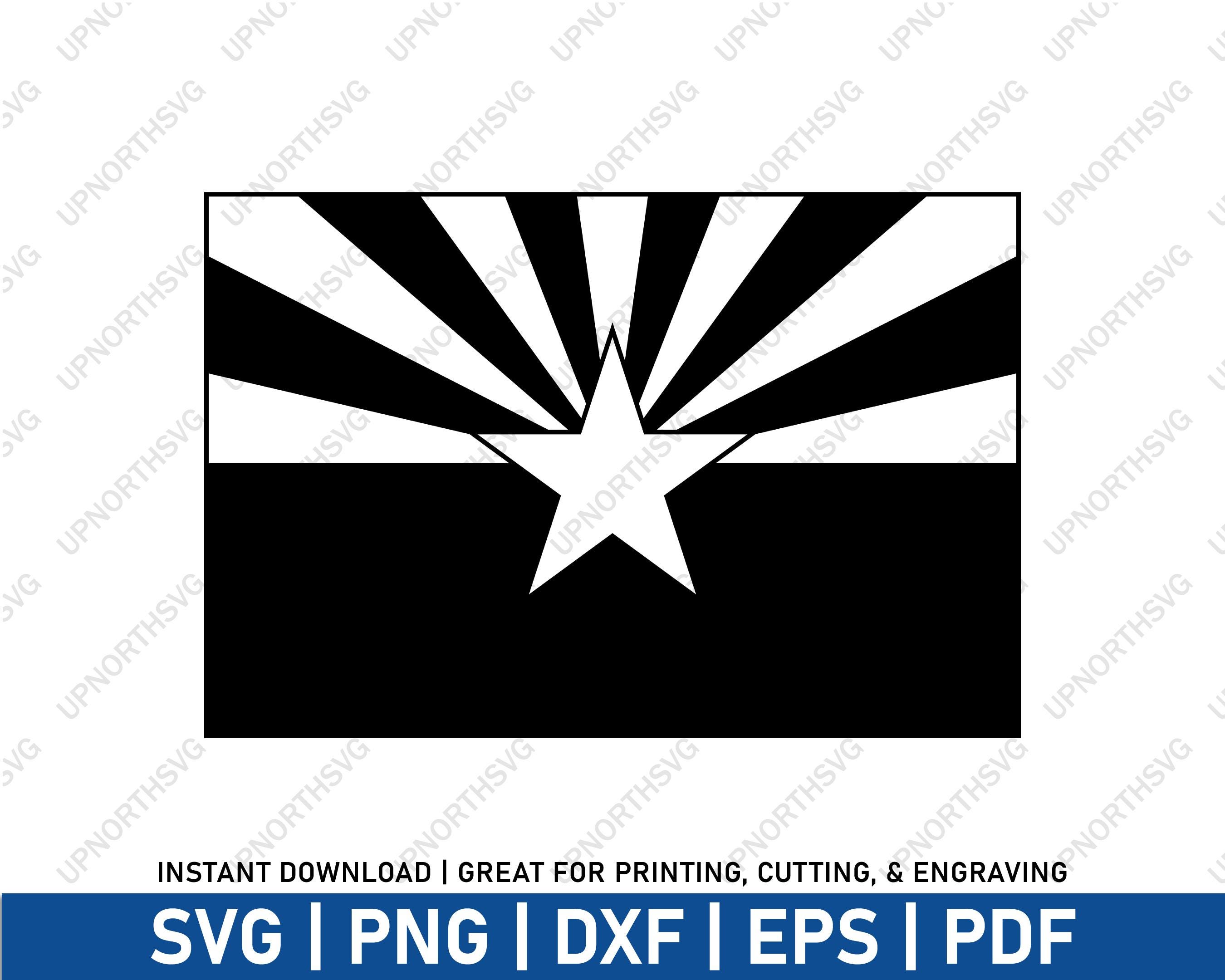 ⭐*y様 ARIZONA FREEDOM Arizona Flag Silhouette SVG File | Black and White AZ State