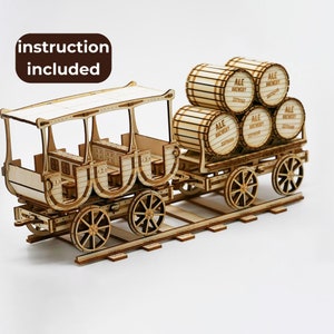 Laser cut Railway carriage 3mm 3d puzzle SVG bundle wood toy svg files Vector laser template puzzle Laser cut file Dxf Ai Eps Cdr patern cnc