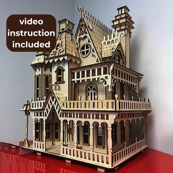 Modèle d'assemblage de château en bois découpé au laser, jouet éducatif bundle SVG fichiers svg modèle laser vectoriel pour enfants Dxf Eps Pdf Png Pdf cnc