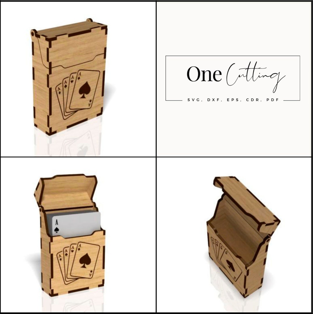 Laser Cut Playing Cards Holder SVG Bundle Wood Cards Holder