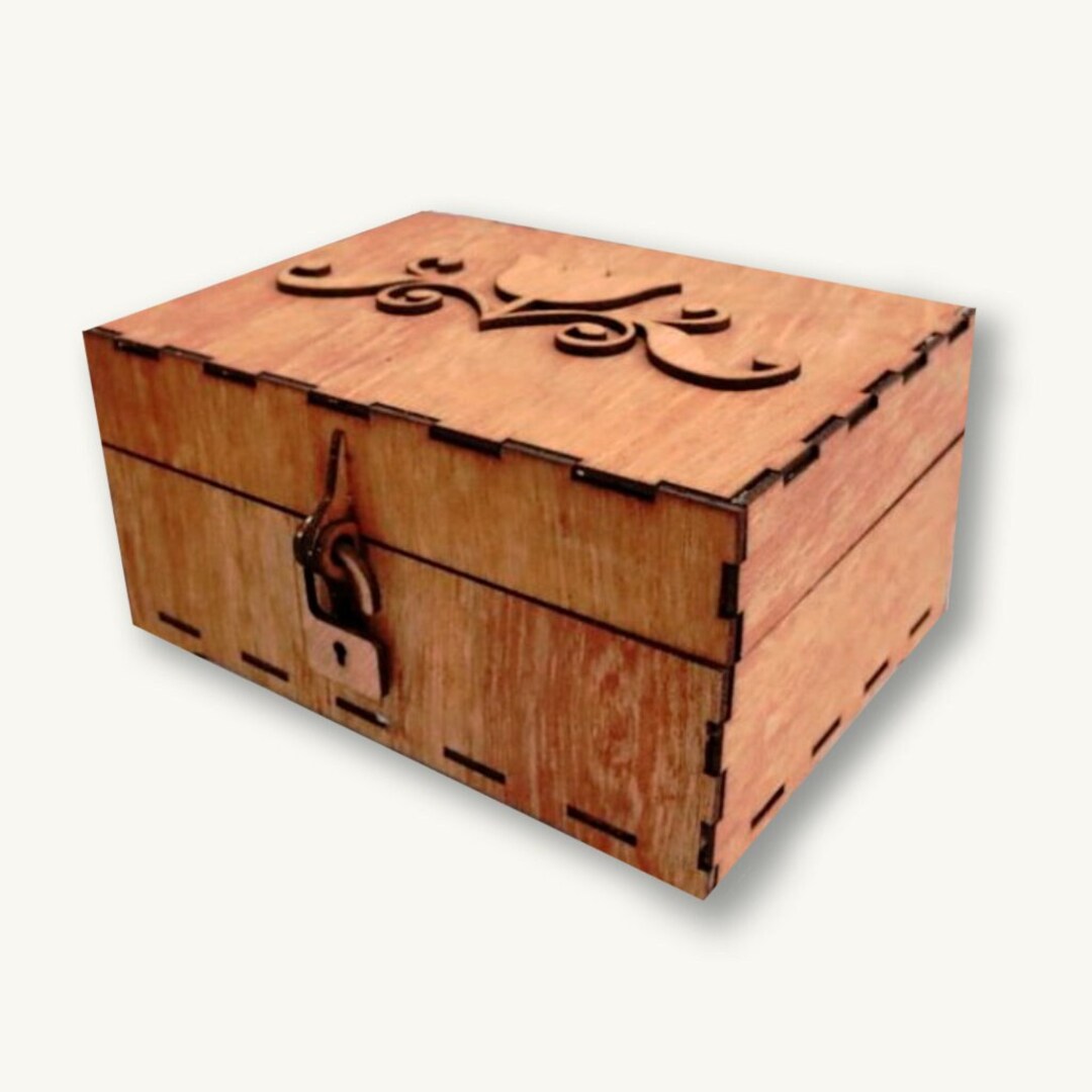 Laser Cut Wooden Box SVG Bundle Glowforge Wood Box Svg Files Vector ...