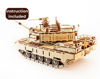 Laser cut tank kayman 3mm 3d puzzle SVG bundle wood toy car svg files Vector laser template puzzle Laser cut file Dxf Ai Eps Cdr patern cnc