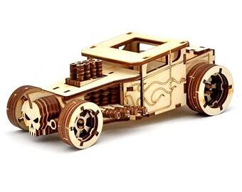 Laser cut Bones Shaker car toy SVG bundle wood toy car svg files Vector laser template puzzle Laser cut file Dxf Ai Eps Cdr patern cnc