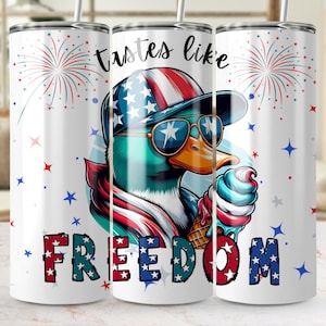 Tastes Like Freedom PNG, Funny Duck Digital Download, Duck Hunting Sublimation PNG, 4th of July Duck Patriotic Sublimation png