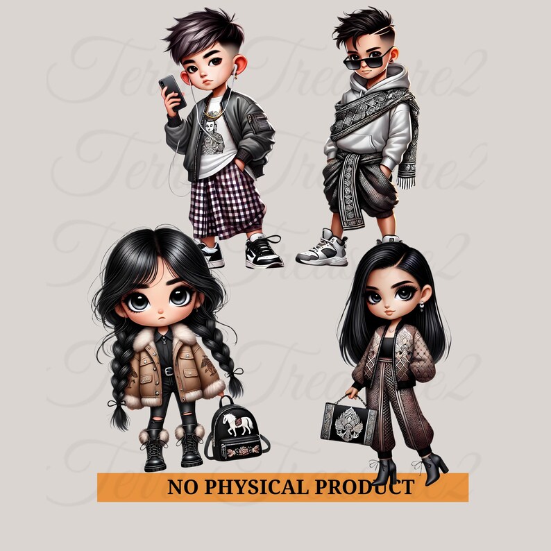 AAPI Cute Chibi Kids, Cute Kids, 15 Adorable Chibi Kids PNG, AAPI Chibi ...