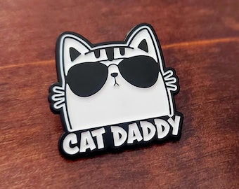 Cat Daddy Pin Abzeichen, Haustier Eltern, Geschenke für Ihn