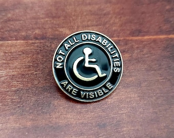 Pin de discapacidad invisible: insignia de solapa de latón