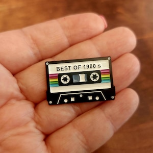 Best of the 1980s pin, cassette tape, 80s kids, tape, retro, gifts for him, gifts for her, gifts under 5