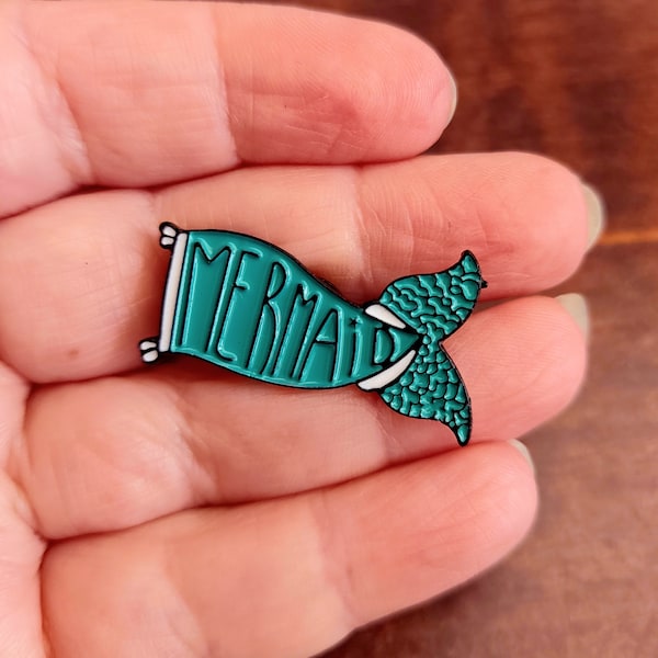 Mermaid Pin Badge, Mermaid Tail, female empowerment, lapel pin, gift for her, no thigh gap, gifts for curvy women