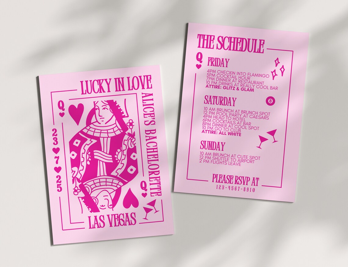 Lucky in Love Bachelorette Party Invite Lucky in Love Digital