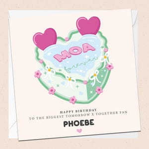Carte d'anniversaire TXT - Carte de voeux K-Pop - Tomorrow X Together - Yeonjun - Soobin - Beomgyu - Taehyun -Huening Kai