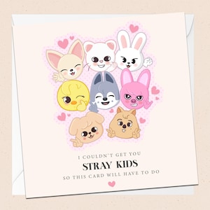 SKZOO - Carte de voeux pour enfants errants - Carte d'anniversaire K-Pop - Hyunjin - Felix - Bang Chan - Han - Changbin - Lee Know - IN - Seungmin