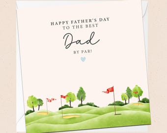Meilleur papa par pair - carte de fête des pères - père - papa - papa - golf - carte de voeux - spécial papa - fan de golf