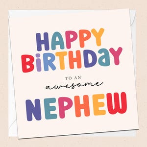 Neveu génial - carte d'anniversaire de neveu - carte de voeux - spécial neveu - carte amusante