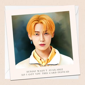 Sunoo de ENHYPEN carte de voeux - avec enveloppe - carte d'anniversaire K-Pop - carte de Noël - vacances - félicitations - toute occasion
