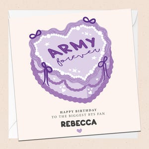 Carte d'anniversaire BTS - Avec enveloppe - Carte de voeux K-Pop - Jin - Suga - J-Hope - RM - Jimin - V - Jungkook - Taehyung - Namjoon - Yoongi