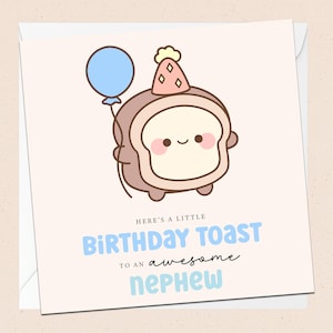 A Little Toast To Your Birthday - Neffe Geburtstagskarte - Grußkarte - Super Neffe - Spezieller Neffe