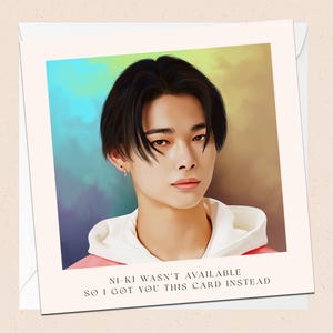 Carte de voeux Ni-Ki d'ENHYPEN - avec enveloppe - carte d'anniversaire K-Pop - carte de Noël - vacances - félicitations - toutes les occasions