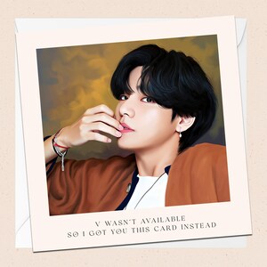 Biglietto d'auguri per Taehyung (V) dei BTS - Con busta - Biglietto di compleanno K-Pop - Biglietto di Natale - Festività - Congratulazioni - Qualsiasi occasione