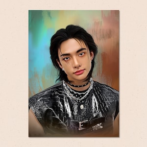 Impression d'art Hyunjin from Stray Kids - Poster - Hyunjin Hwang - SKZ - Impression - Impression d'art K-Pop