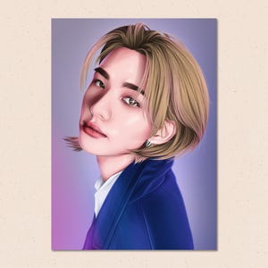 Hyunjin von Stray Kids Art Print - Poster - Hyunjin Hwang - SKZ - Print - K-Pop Art Print