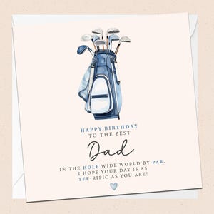 Mejor Papá por Par - Tarjeta de Cumpleaños - Padre - Papá - Papi - Golf - Tarjeta de Felicitación - Cumpleaños de Papá - Papá Especial - Pops - Fanático del Golf