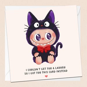 Carte de voeux Labubu - service de livraison de Kiki - Jiji - carte d'anniversaire - joyeux anniversaire - toutes les occasions - Noël - juste pour dire