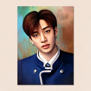 Bang Chan di Stray Kids Stampa artistica - Poster - Christopher Bang - SKZ - Stampa - Stampa artistica K-Pop - Bang Chan Art
