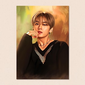 Lee Weiß von Stray Kids Kunst Druck - Poster - Lee Minho - SKZ - Druck - K-Pop Kunstdruck - Lee Weiß Kunst