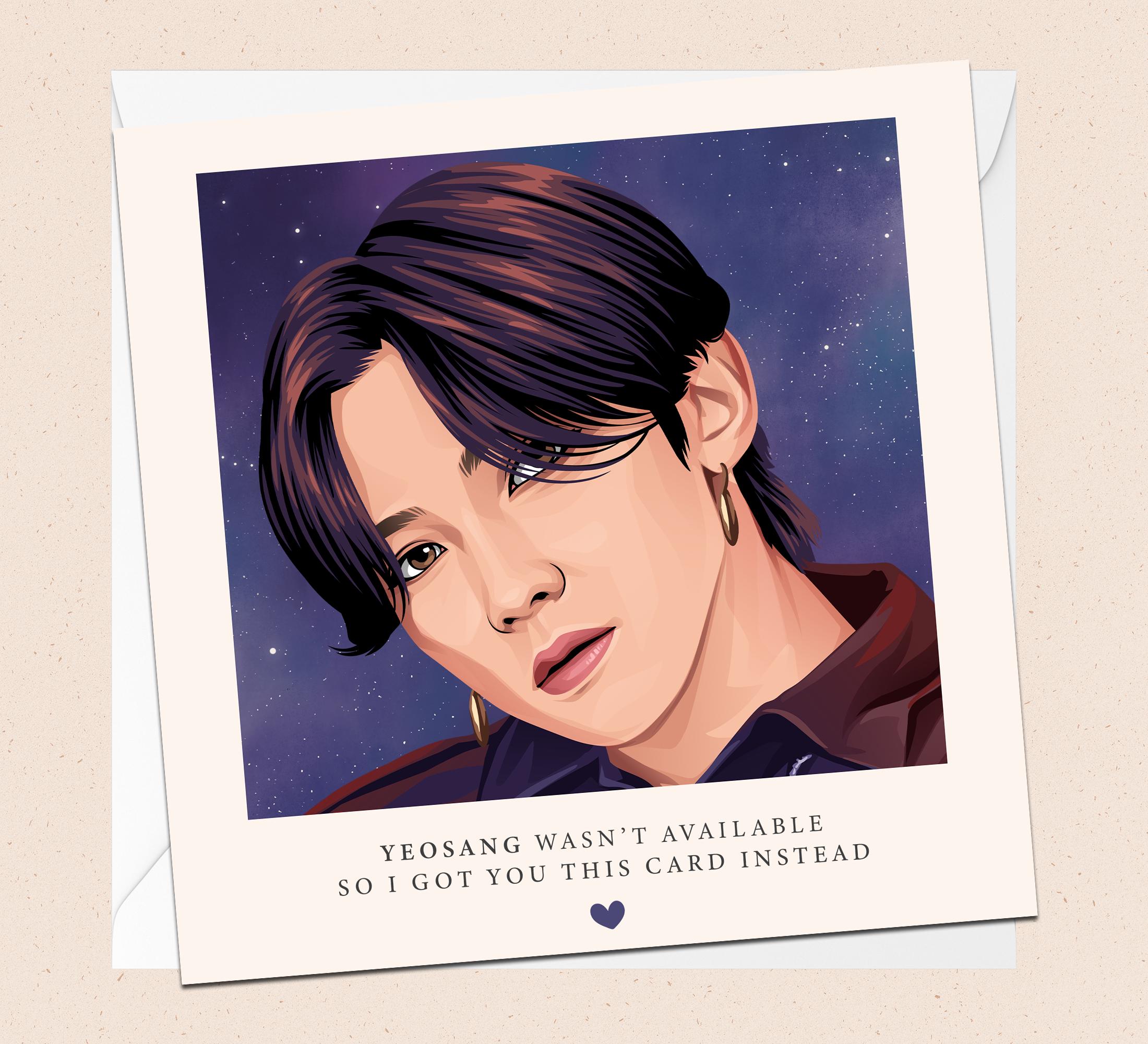 Yeosang from ATEEZ Greetings Card - With Envelope - K-Pop Birthday Card - Christmas Card - Holiday - Congratulations - Any Occasion