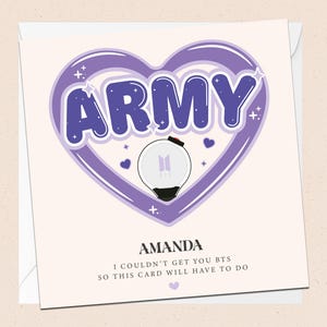 Carte d'anniversaire BTS - Avec enveloppe - Carte de voeux K-Pop - Jin - Suga - J-Hope - RM - Jimin - V - Jungkook - Taehyung - Namjoon - Yoongi
