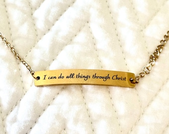 Philippians 4:13 Bracelet, Scripture Bracelet , Faith Jewelry, Bible Verse Bracelet, Mothers day Gifts