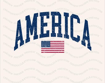 America Varsity Vintage PNG, Patriotic PNG, America Flag United States Distressed PNG, American Flag png