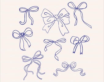Laços desenhados à mão em SVG e PNG (Download digital)