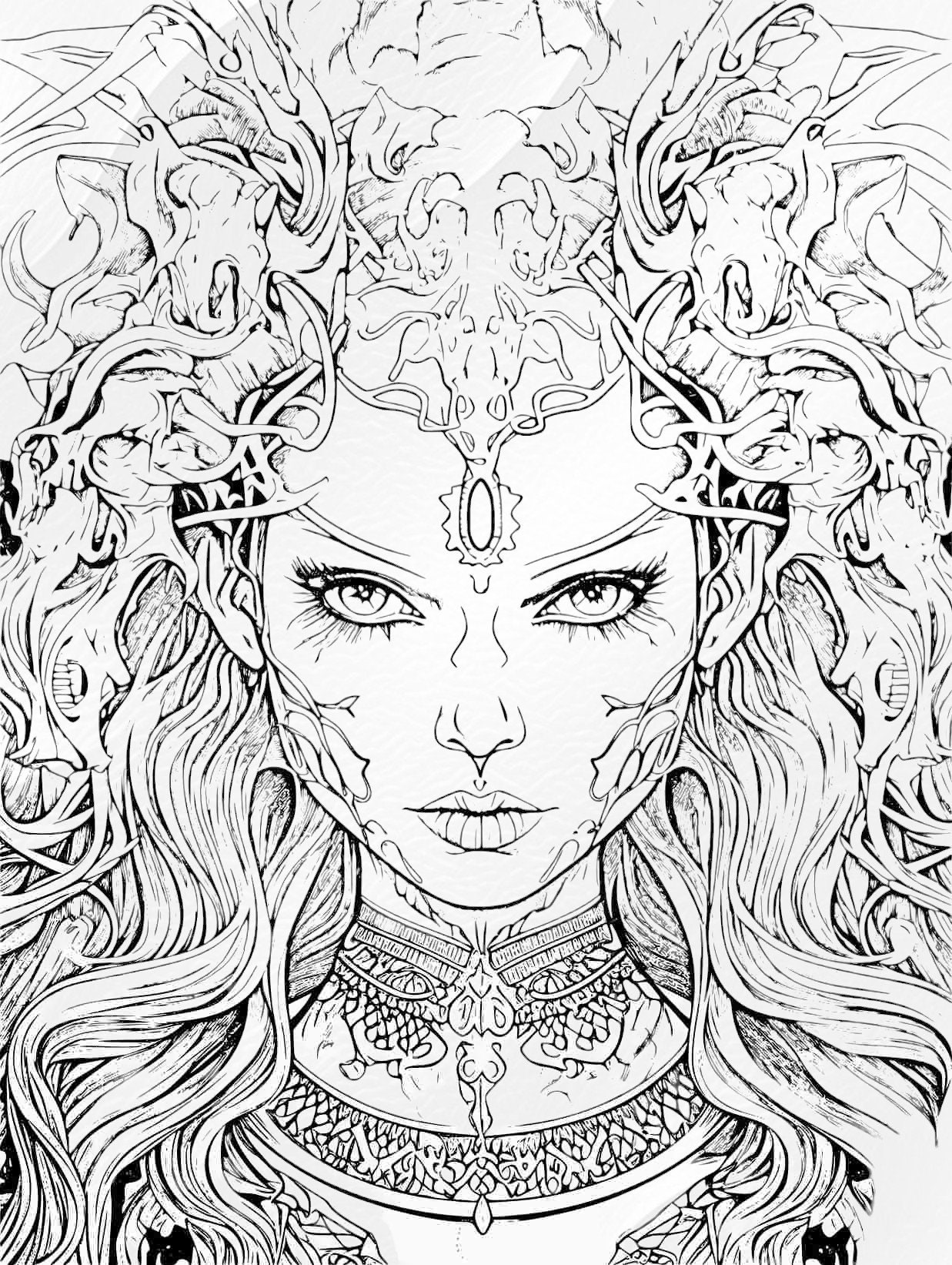 Gothic Colouring Pages for Adults - Il Fullxfull.5831518969 648e