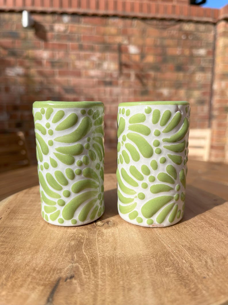 NEW! Mexican Tequila shot glass - Talavera Ceramic - Bachelorette shot glass, Hen & Stag do Shot Glasses, Bridesmaid gifts, wedding favors image 2