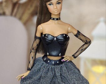 Doll Outfit: Corset Top, Volume Skirt & Choker for Poppy Parker, Integrity Toys