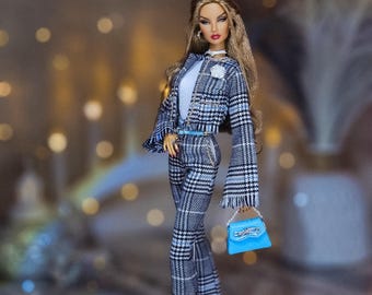 Patrón digital en PDF: Traje de negocios para muñeca (chaqueta, pantalón y camiseta sin mangas) para Integrity Toys, Poppy Parker, Fashion Royalty, con instrucciones.