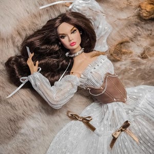 Doll Outfit: Boho Corset Belt, Cocktail Dress & Jewelry for Integrity Toys Dolls, Poppy Parker, Fashion Royalty, Nu Face