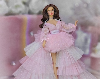 PDF Digital Pattern: Dress-Transformer for Integrity Toys, Poppy Parker, Fashion Royalty, Nu.Face, with instructions