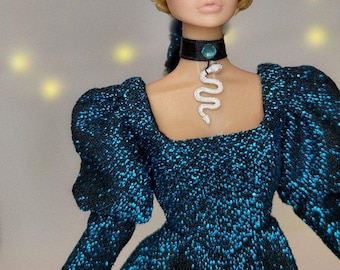 Doll Outfit: Emerald Green Ball Gown, Ball Dress for Poppy Parker, Integrity Toys
